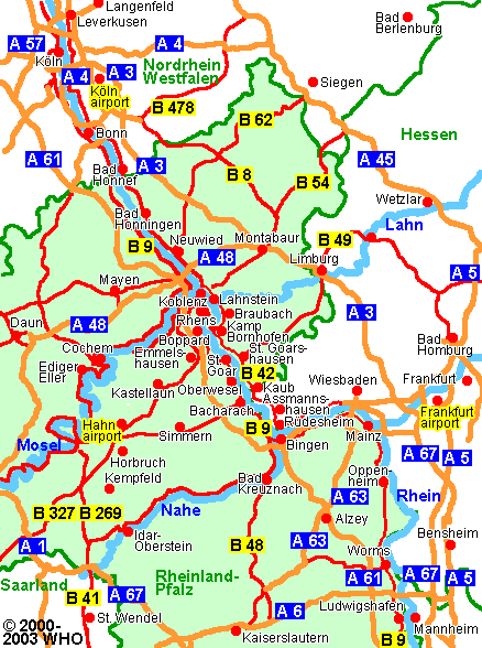 Landkarte Daun-Frankfurt-438, © 2000-2003 WHO